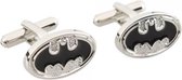 Manchetknopen Batman zilverkleurig zwart