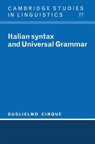 Cambridge Studies in LinguisticsSeries Number 77- Italian Syntax and Universal Grammar