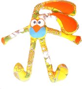 Knuffel retro haas - geel groen