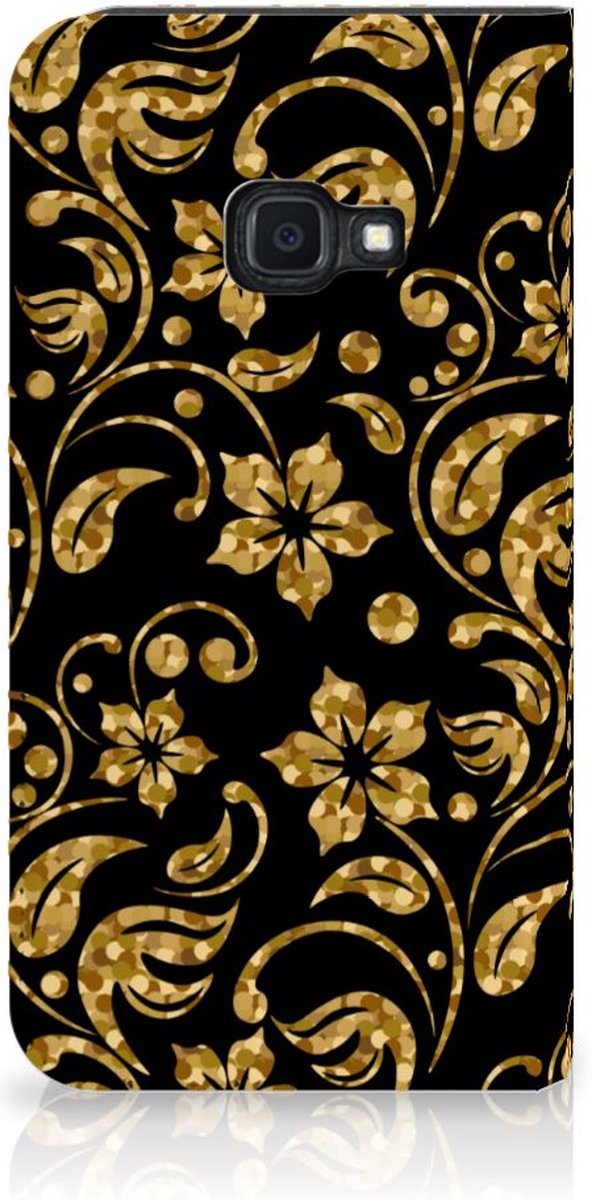 Samsung Galaxy Xcover 4s Smart Cover Gouden Bloemen