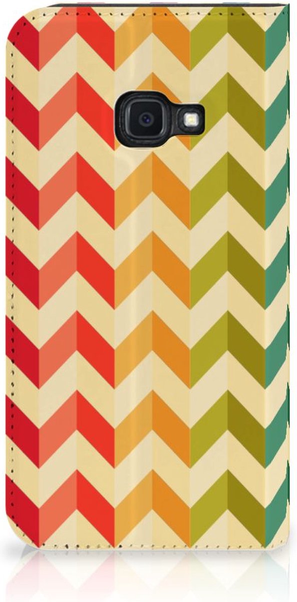 Samsung Galaxy Xcover 4s Hoesje met Magneet Zigzag Multi Color