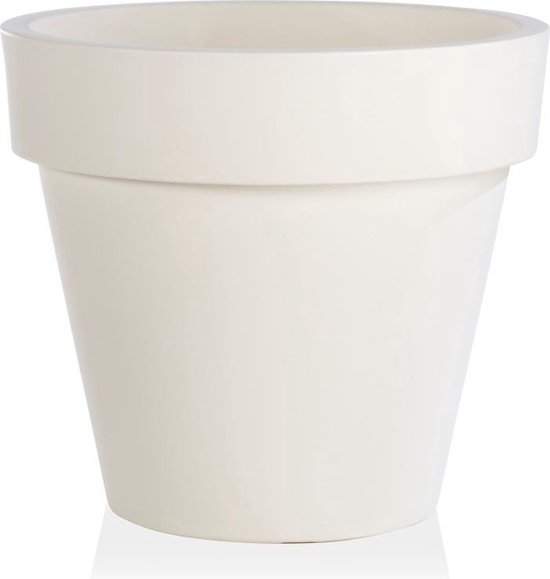 thee tellen infrastructuur Bloempot Buiten Rond Standard One 80cm CREME WIT Euro3Plast | bol.com