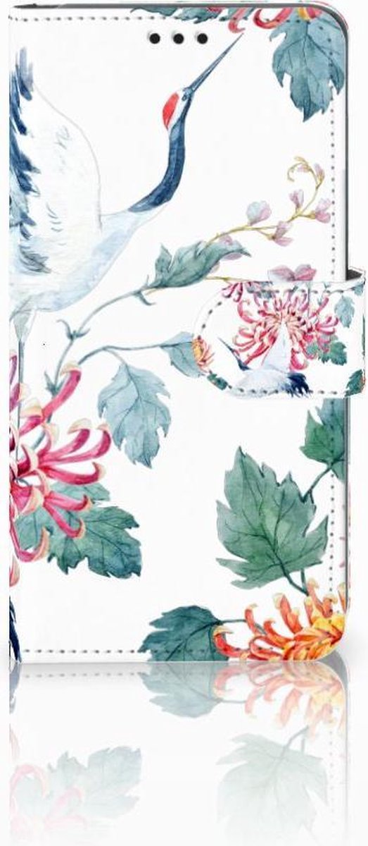 Samsung Galaxy S10 Telefoonhoesje met Pasjes Bird Flowers