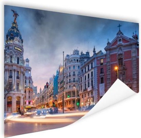 Poster Madrid by night 150x75 cm - Tirage photo sur Poster (décoration murale salon / chambre) / Poster Villes