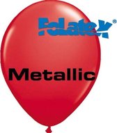 Ballonnen Metallic Rood 30 cm 25 stuks