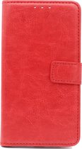 Nokia 7.1 Hoesje - Portemonnee Book Case - Kaarthouder & Magneetlipje - Rood