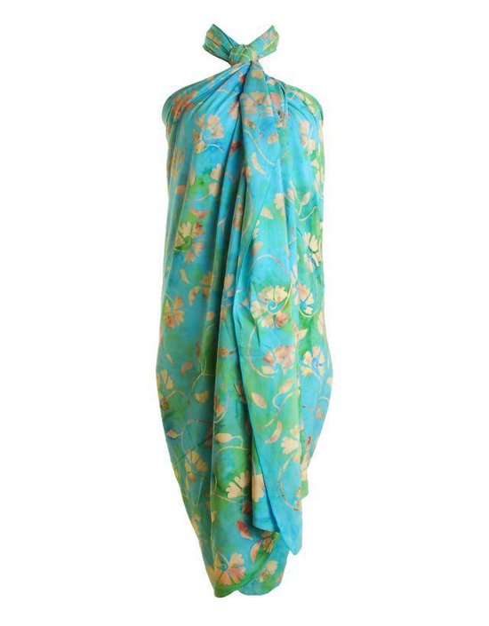 Tien jaar Rechtsaf Proficiat Luxe grote XXL sarong extra kwaliteit hamamdoek wikkeljurk 220 cm bij 115  cm uit Bali | bol.com