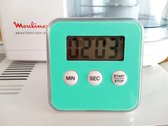 Premium Turquoise Magnetische Kookwekker Inclusief Standaard + Gratis Batterij | Digitale Kook Wekker Groen / Blauw | Magnetische Achterkant