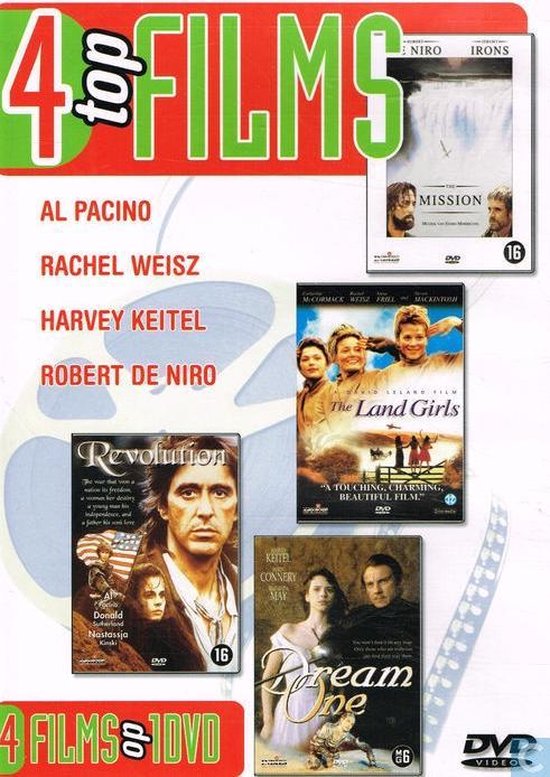 Vier films op één dvd. Met Al Pacino, Rachel Weisz, Harvey Keitel en Robert De Niro.