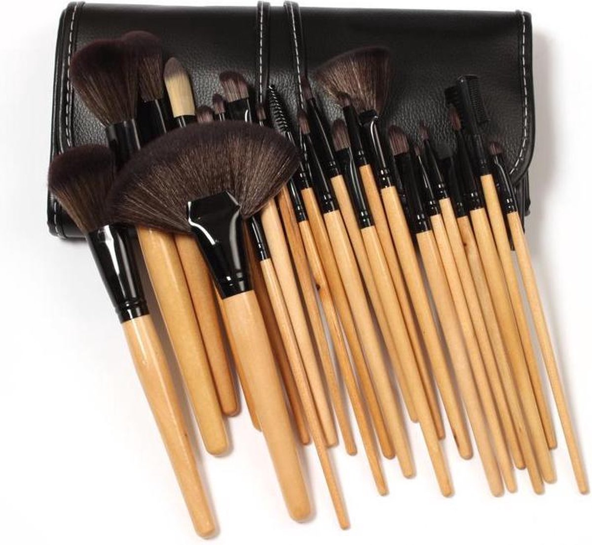 Femuniq Professionele 24-delige hout make-up kwasten set - Femuniq