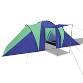 Tent - Polyester - Blauw & Groen - 590x400x185 cm (B x D x H)