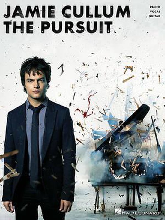 Jamie Cullum "The Pursuit" Piano, Vocal, Guitar bladmuziek met Jamie Cullum in pak, voor een exploderende piano.