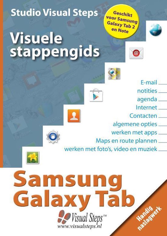 Cover van het boek 'Visuele stappengids Samsung Galaxy tab'