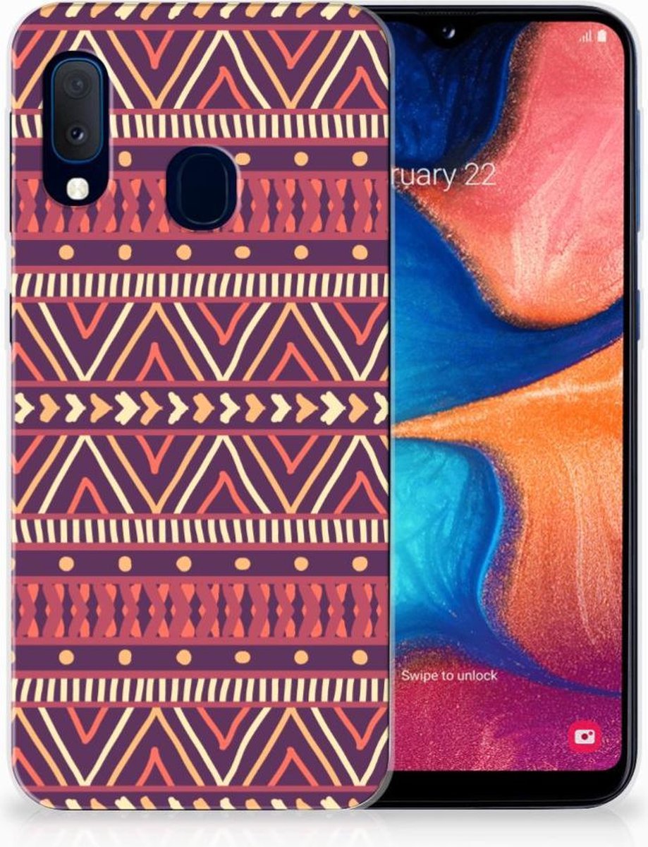 Samsung Galaxy A20e TPU bumper Aztec Paars