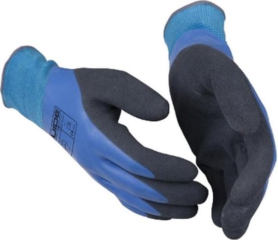 GUIDE werkhandschoenen - type 585 - blauw latex / waterdicht - maat 9 |  bol.com