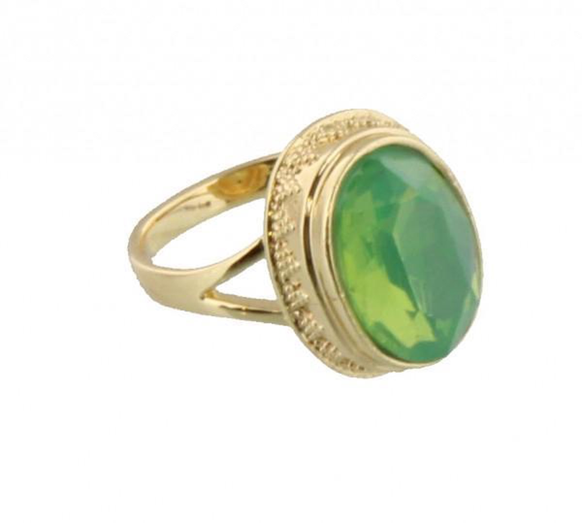 Gouden ring met groene steen bol.com