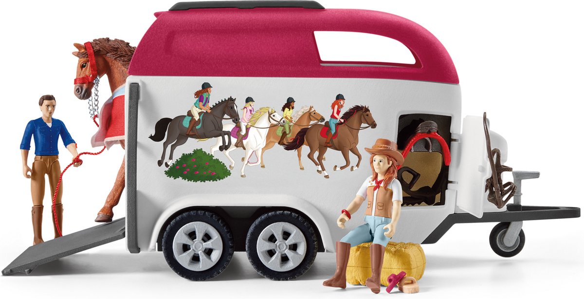 schleich HORSE CLUB Speelfigurenset - Avontuur met auto en paardentrailer - Kinderspeelgoed voor Jongens en Meisjes - 5 tot 12 jaar - 18 Onderdelen - 42535 — afbeelding 22