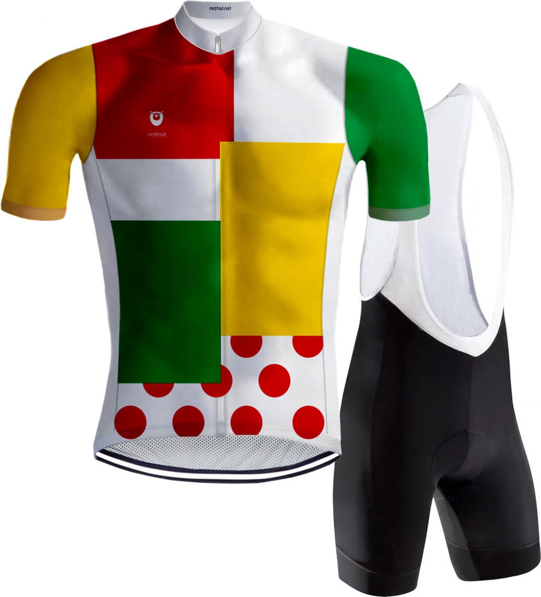 Retro Wielertenue Lapjestrui - REDTED - 5XL