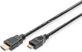 HDMI High Speed connection cable, type C - type A M/M, 2.0m, Ultra HD 24p, gold, bl