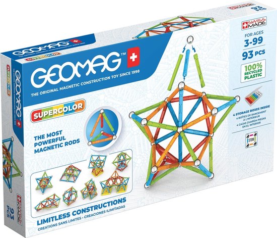 Foto: Geomag super color recycled 93 stukjes