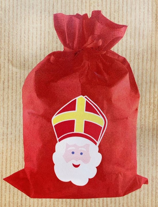 2 stuks sinterklaas geschenkzak 30x20 cm