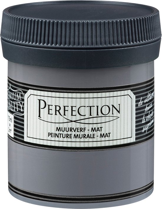 Perfection Muurverf Ultradekkend - Mat - Kleurtester - 75ml - 76 Steenkool  | bol.com