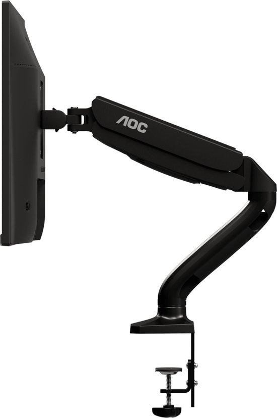 Aoc As110D0 - Bureaumontage Voor Lcd-Scherm (Instelbare Arm) - Aluminumlegering - Zwart - Schermgrootte: Tot 27 [68 5 Cm]