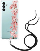 Coque Samsung Galaxy A13 5G avec Cordon Fleur Branche