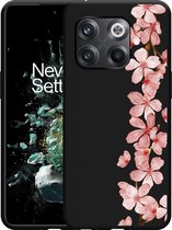 OnePlus 10T Hoesje Zwart Flower Branch - Designed by Cazy