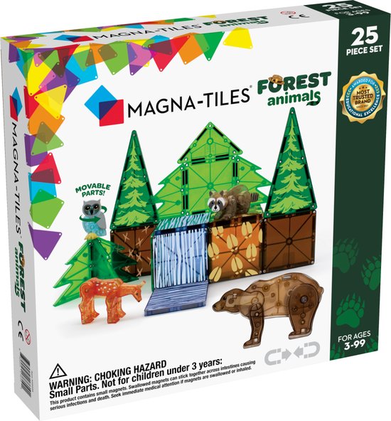 Afbeelding van het spel Magna-Tiles Forest Animals | 25-Piece Set