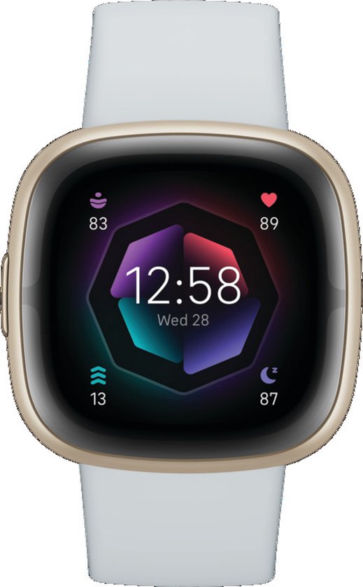 Fitbit Sense 2 - Smartwatch dames en heren - Lichtblauw