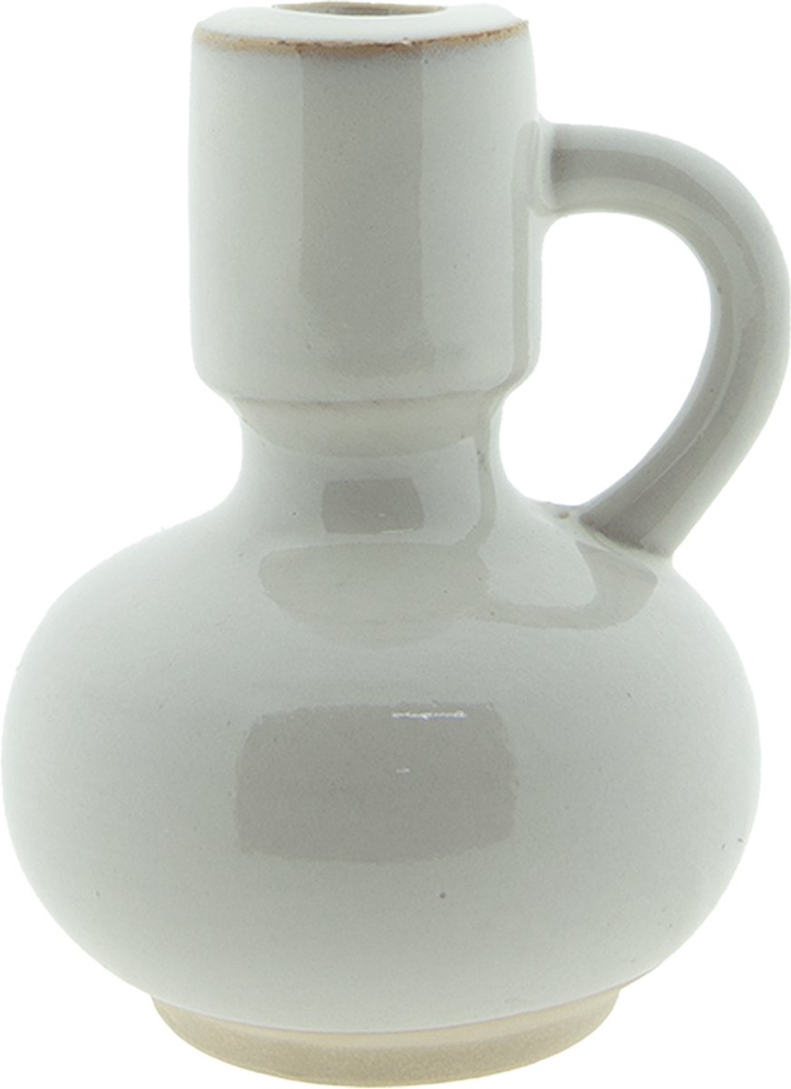 Clayre & Eef Kandelaar 10 cm Beige Porselein