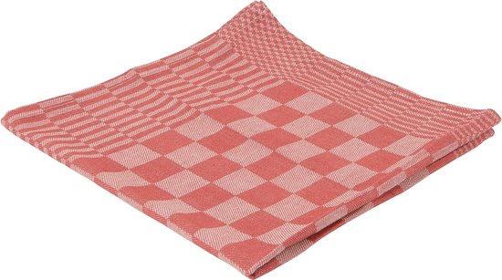 Theedoek blok ca. 65x65 cm set à 6 stuks rood | bol.com
