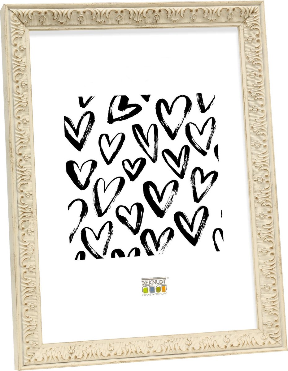 Deknudt Frames fotolijst S95MF1 - gebroken wit - barokstijl - 24x30 cm