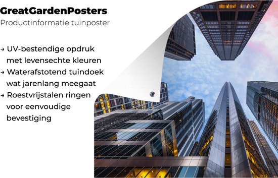 Affiche Sunrise in Chicago Garden 120x80 cm - Toile de jardin / Toile d'extérieur / Peintures pour l'extérieur (décoration de jardin)