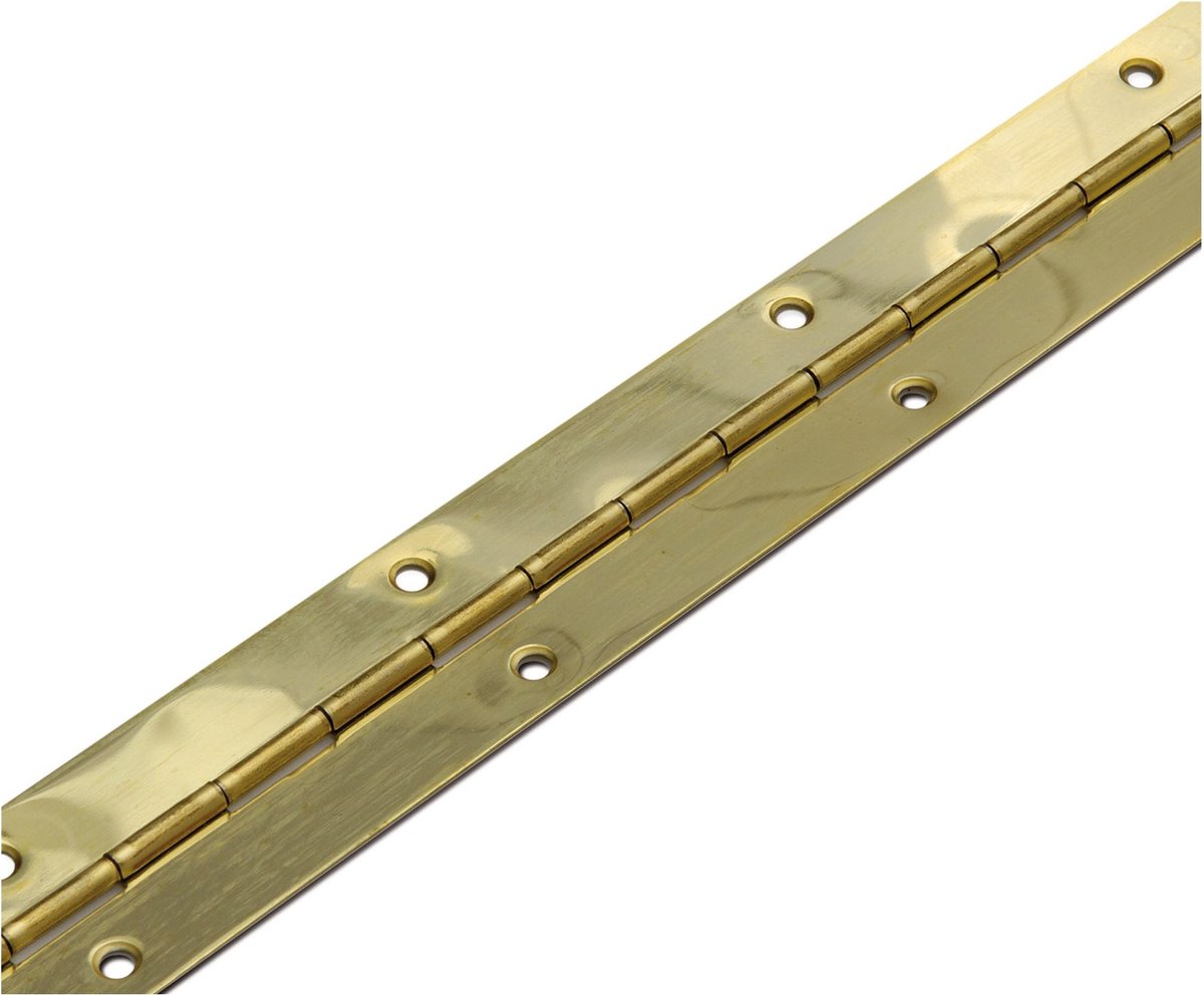 Pianoscharnier 0,7x32x1260 mm staal vermessingd - DX