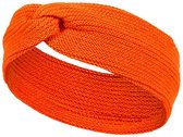 Haarband - Verkleedkleren - Cross Hoofdband - Gebreide Hoofdband - Neon oranje