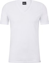 HUGO BOSS Motion stretch T-shirt slim fit (1-pack) - heren T-shirt V-hals - wit - Maat: M