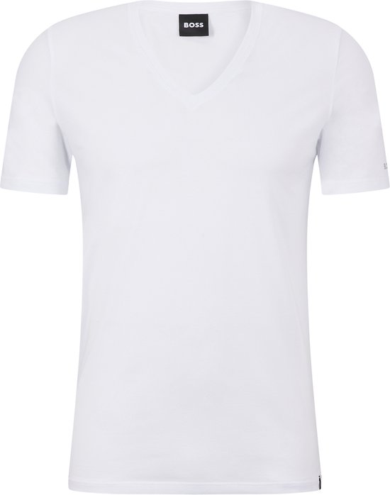 HUGO BOSS Motion stretch T-shirt slim fit (1-pack) - heren T-shirt V-hals - wit - Maat: