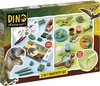 Totum junior dino 2-in-1 knutselset creatief speelgoed dinosaurus stempel- en kleurset en gipsen en beschilderen