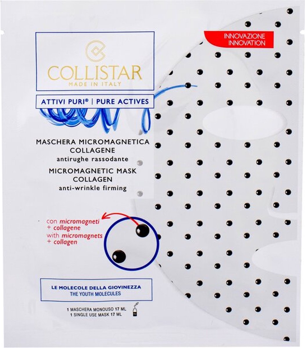 Goedkoopste Collistar Pure Actives Micromagnetic Mask Collagen Lifting-masker Vrouwen 17 ml Vellen