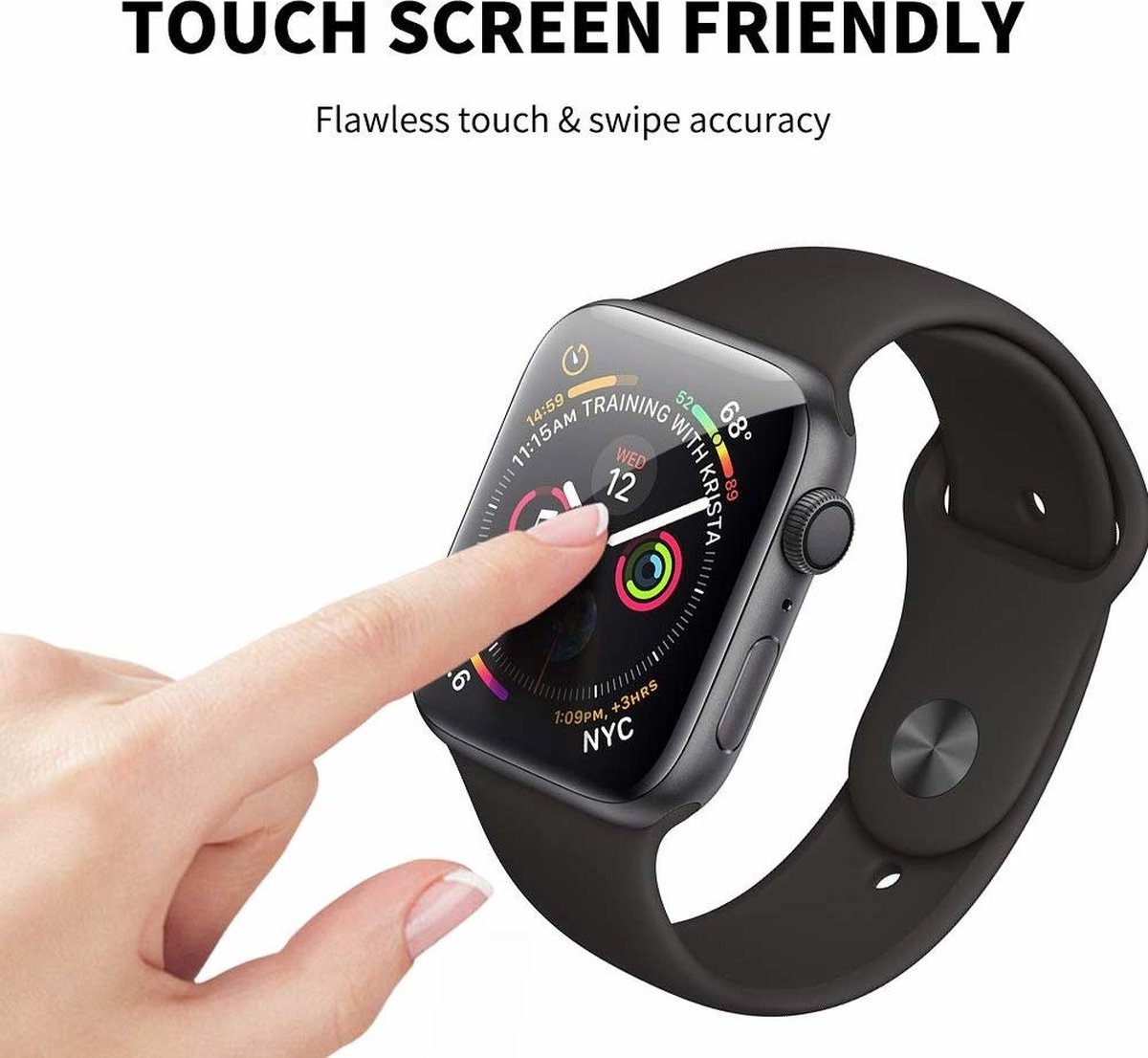 Bescherming geschikt voor Apple Watch screenprotector 40mm 2 stuks