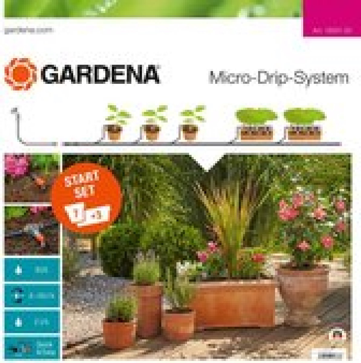 GARDENA Micro Drip System Startset Bloempotten Druppelsysteem 7