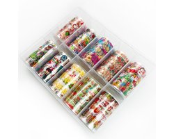 10 vellen nagelfolie Sticker. Transfer nail art foil,Nagelstickers,Manicure