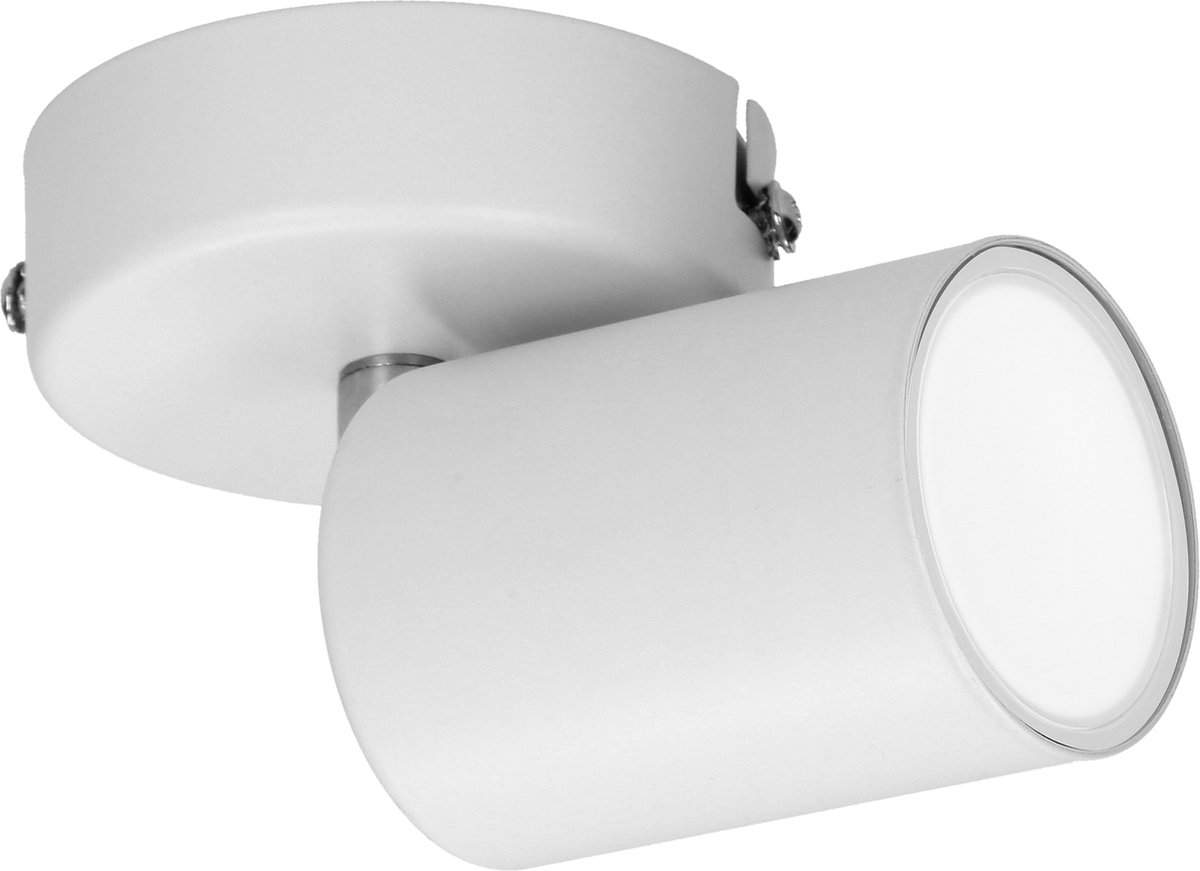 Plafondlamp geschikt voor spotjes - Draaibare Opbouwspot - Ook geschikt als Wandlamp binnen - Doa Sp 1 - Wit