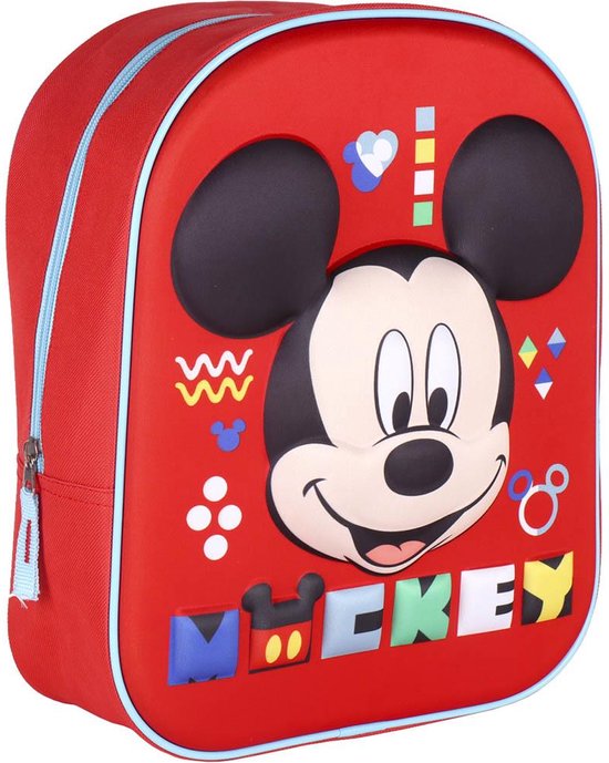 Schoolrugzak Mickey Mouse Rood (25 x 31 x 10 cm)