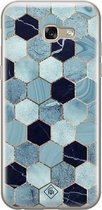 Casimoda® hoesje - Geschikt voor Samsung A5 2017 - Blue Cubes - Backcover - Siliconen/TPU - Blauw