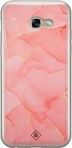 Casimoda® hoesje - Geschikt voor Samsung A5 2017 - Marmer Roze - Backcover - Siliconen/TPU - Roze
