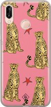Casimoda® hoesje - Geschikt voor Huawei P20 Lite (2018) - The Pink Leopard - Siliconen/TPU - Soft Case - Roze - Luipaardprint