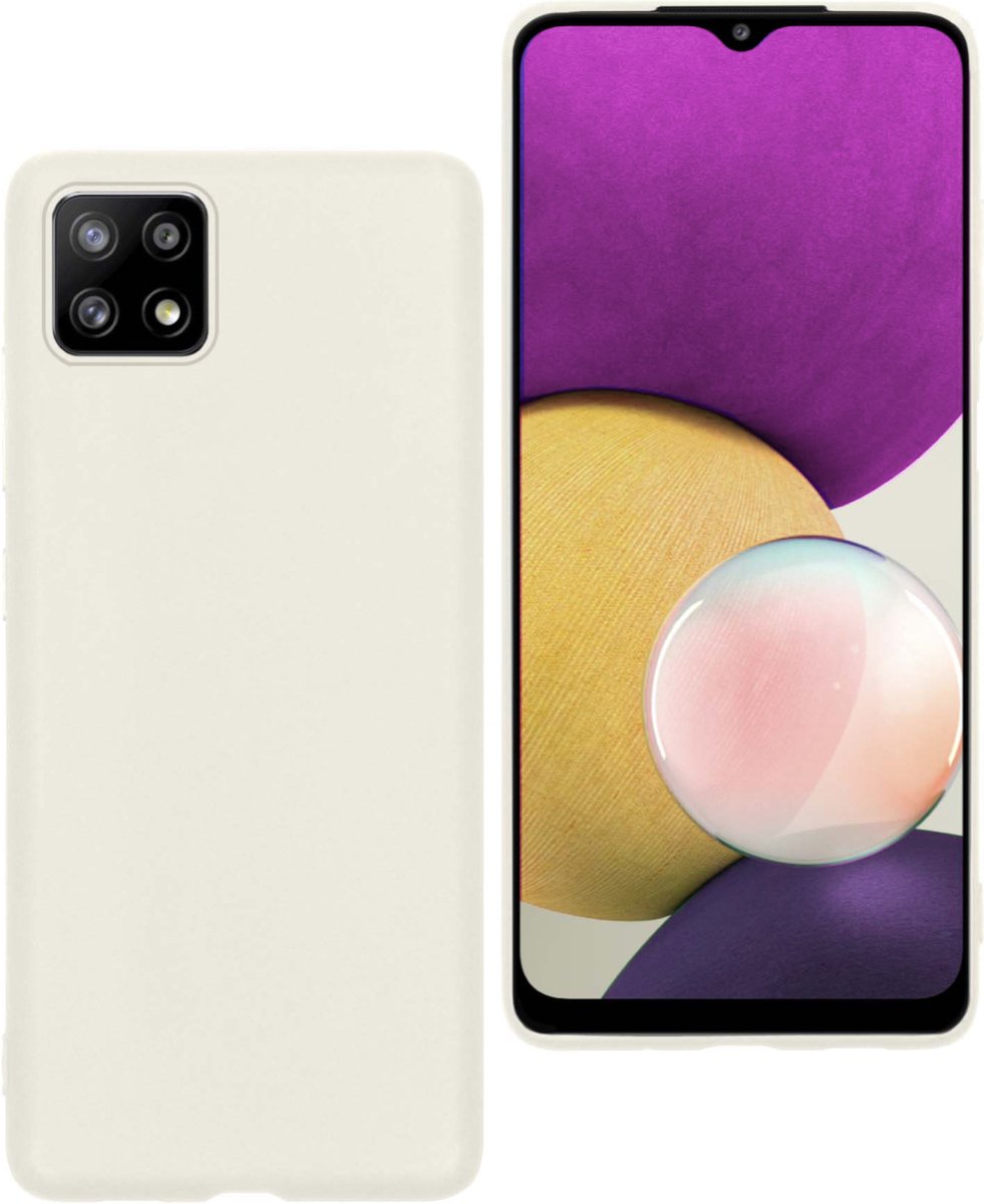 Hoesje Geschikt voor Samsung Galaxy M22 - Sterk & Shockproof - Hoes Cover - Siliconen Case - Wit